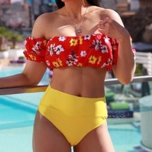 Off the shoulder bikini top
